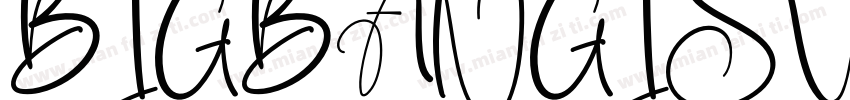 BIGBANGISVIP Regular字体转换
